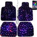 Starlight Floor Mats for Car, LED Car Mats, Starry Sky Design Luminous Carpet, Universal Fit Anti-Slip Waterproof Starlight Mats for Cars, SUVs, Trucks (Car Charger)