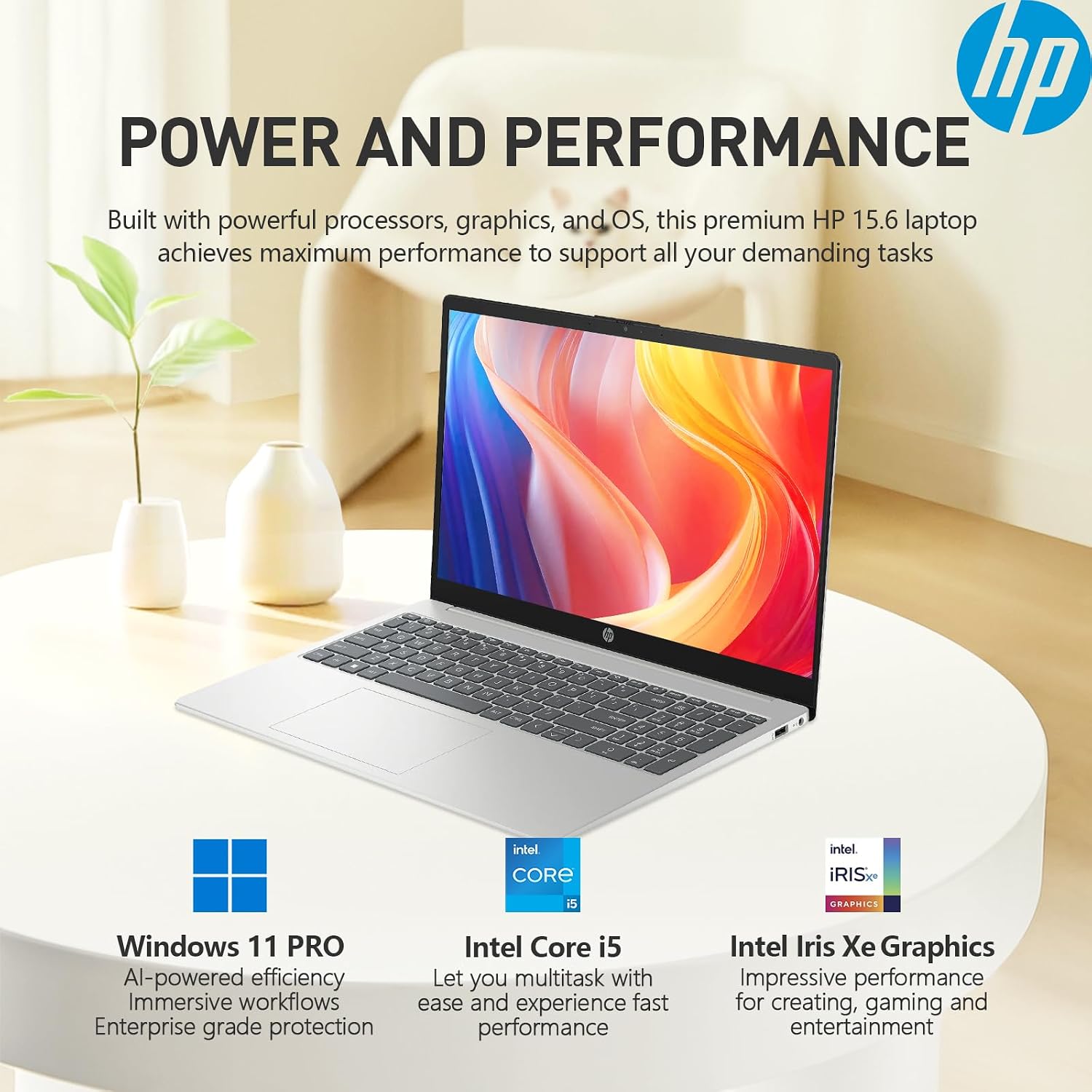 HP 15.6 Laptop Touchscreen Computer, Intel 10-Core i5,Touch Screen Laptop 15 Inch, 32GB RAM 2TB Storage, Windows 11 Pro, Number Pad