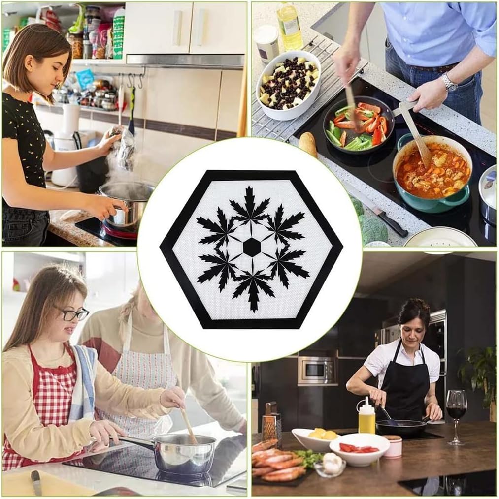HBJWOV Silicone Induction cooktop mat Non-Slip Heat Insulation pad Reusable Electric cooktop Protection pad