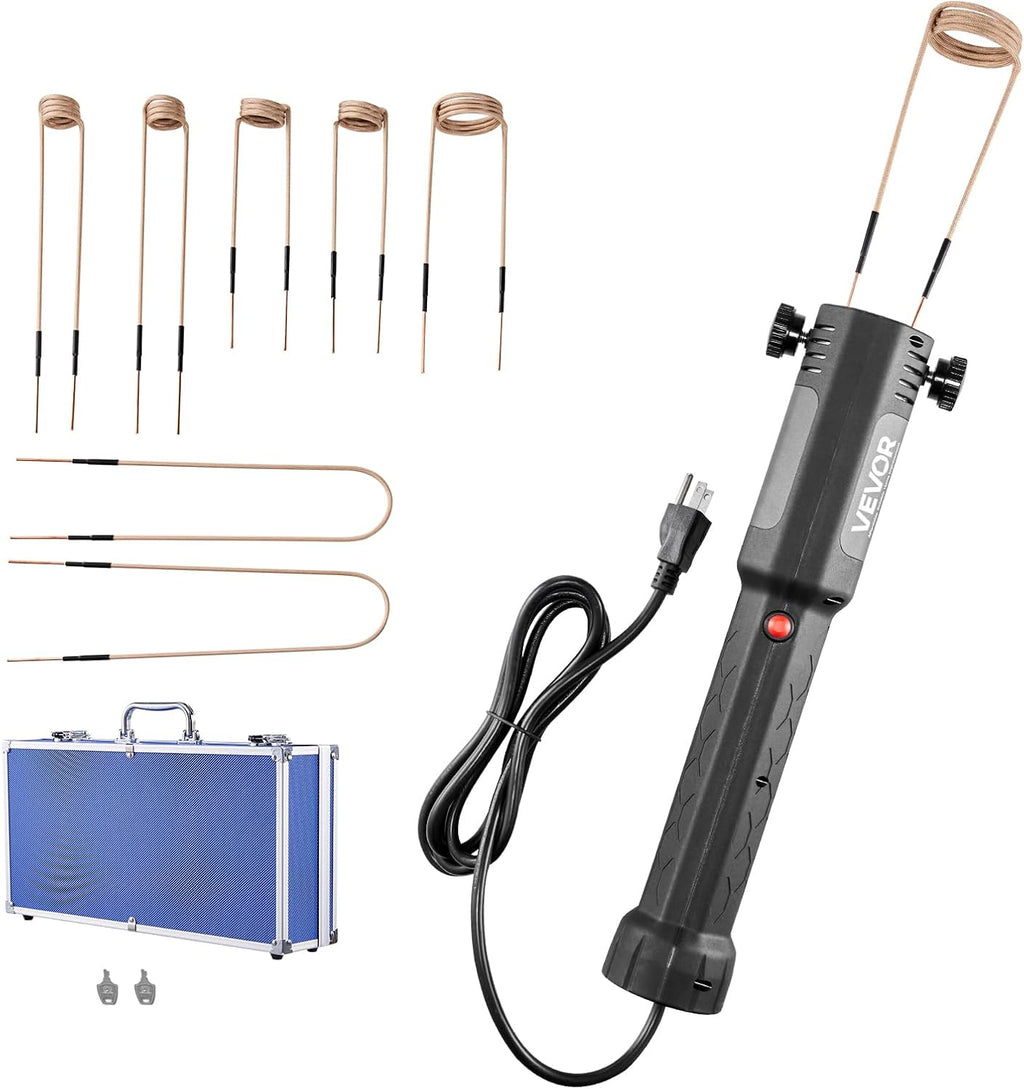 VEVOR Induction Heater Bolt Removal, 1100W 110V Magnetic Induction Heater Kit, Handheld Nut Buster Tool, Mini Heating Machine for Rusty Screw Removing, Car Garage Repairing Tools with 8 Coil and Box