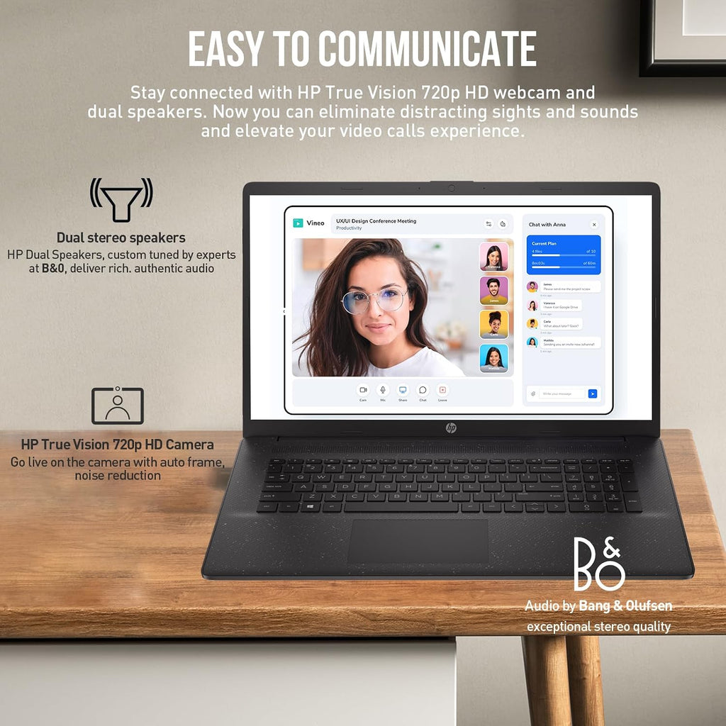 HP 17 Inch Laptop Computer, FHD+ IPS 17.3 Laptop, Intel 10-Core i5, 16GB RAM 1TB SSD, Windows 11, Wi-Fi 6, 10-Key Number Pad, HDMI USB-C