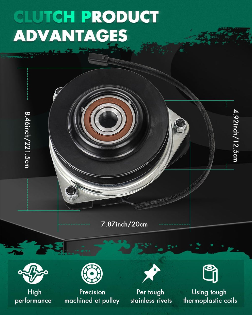 Electric Lawnmower, SCITOO PTO Clutch Fit For Snapper Pro/for Snapper 1757359YP for Ogura MA-GT-JD11 1757359