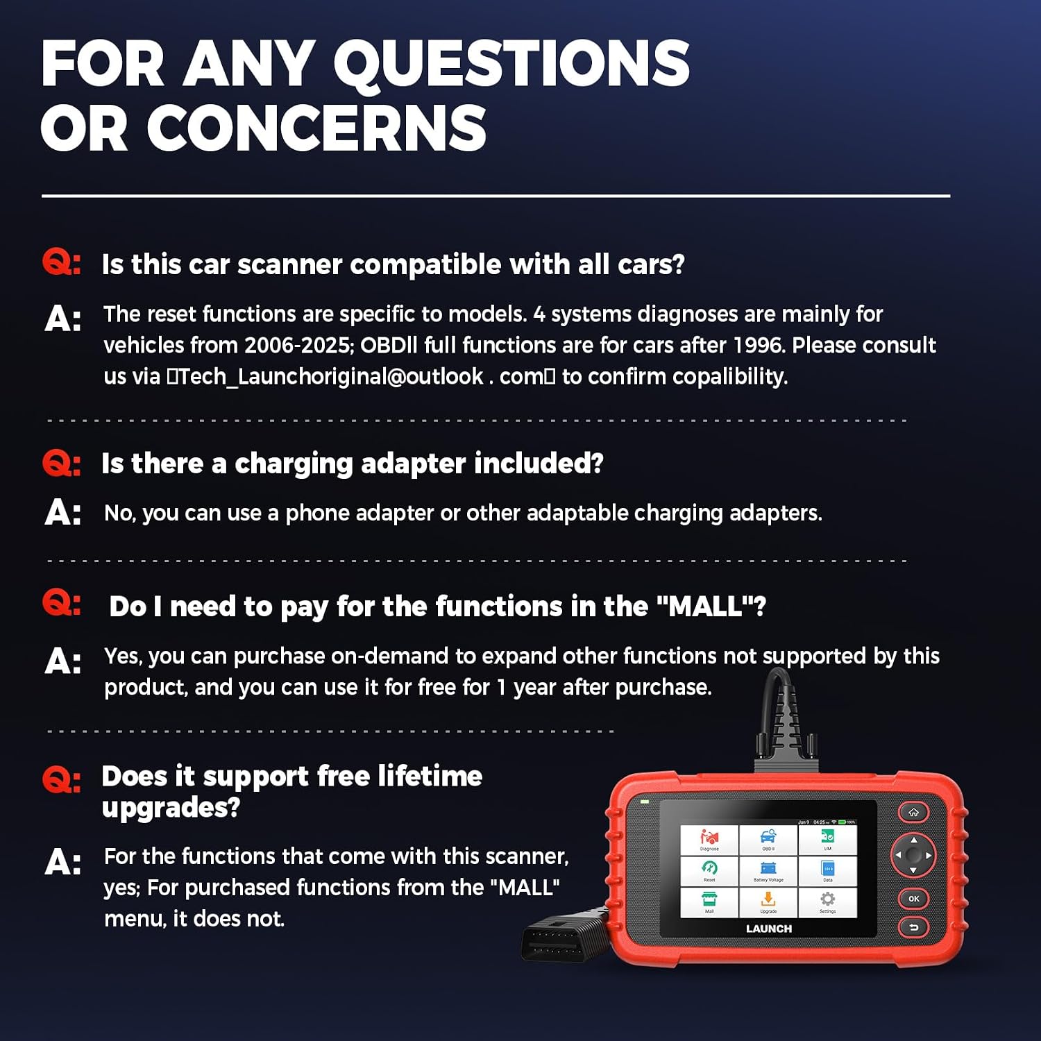 OBD2 Scanner LAUNCH CRP129X V3.0 Elite Scan Tool, Upgrade of CRP123X, 12 Reset Services, ABS/SRS/Transmission/Check Engine Car Code Reader, Lifetime Free Update, FCA AutoAuth & Auto VIN, CANFD & DoIP