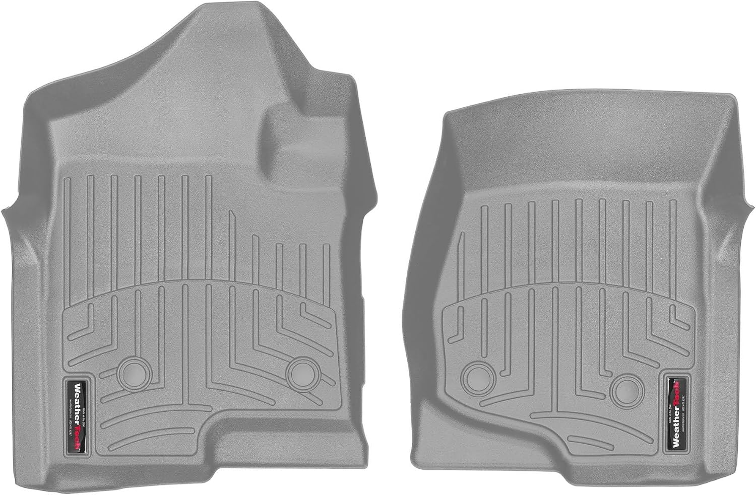 WeatherTech Custom Fit FloorLiners for Chevrolet Silverado 2500HD/3500HD, Silverado 2500HD/3500HD, Silverado 2500HD/3500HD - 1st Row (4613061), Grey