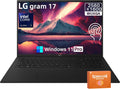 LG Gram 17 Touchscreen Laptop 2025, Copilot + PC, Intel Core Ultra 7 258V(Up to 4.8GHz), 17' QHD+ 2.5K Touch Display, 32 GB LPDDR5X, 4 TB SSD, Backlit Keyboard, Wi-Fi 7, Windows 11 Pro, Accessories