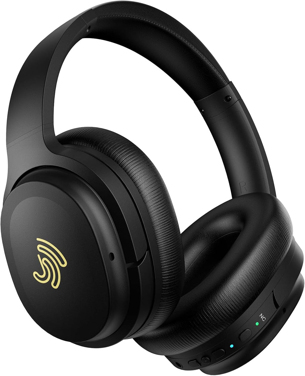Jrumz Clarity CL01 Hybrid Active Noise Cancelling Headphones, Wireless Over Ear Bluetooth Headphones, Deep Bass, Comfort Fit Ear Pads, 40H Playtime for Home Office, Travel, Gym (Black)