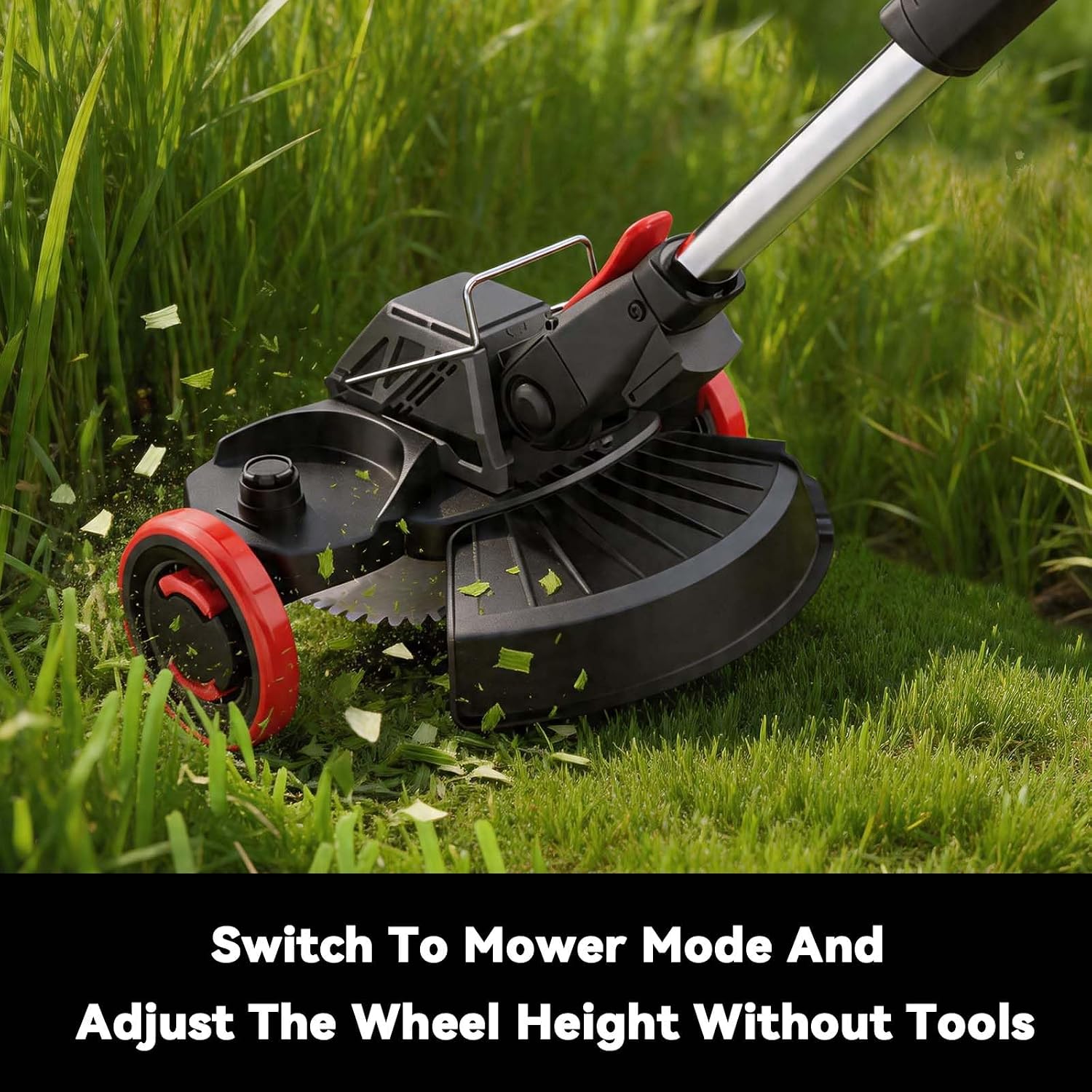 20V Cordless Weed Wacker with Brushless Motor, Electric Weed Wacker Battery Powered, 3-in-1 Brush Cutter & Edger & Lawn Mower with 5.2Ah Battery and Charger, 30+Mins, K&GO Force