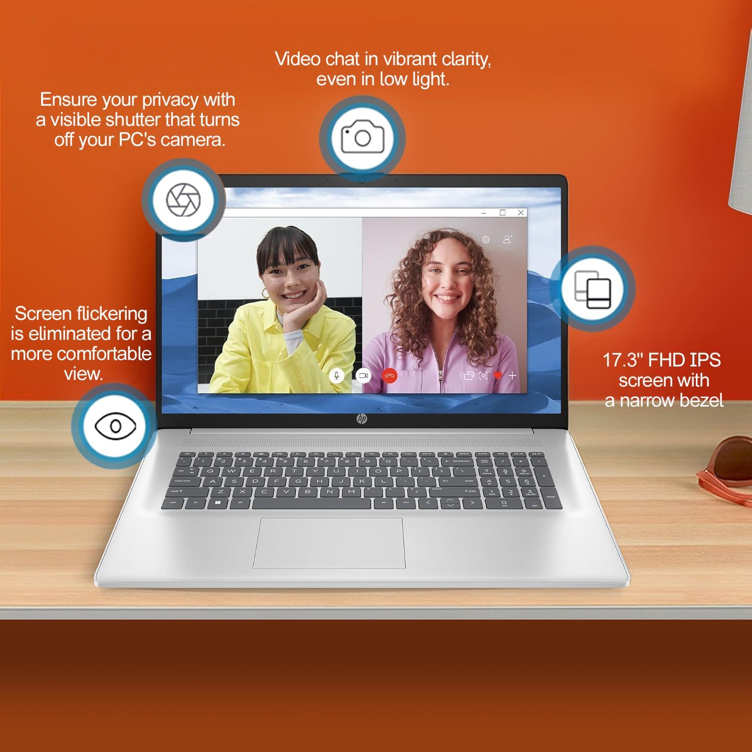 HP 17 inch Laptop, Office Pro Lifetime License, 17.3' Full HD IPS Display, AMD Ryzen 5 7430U, AMD Radeon Graphics, 64 GB RAM, 2 TB SSD, Wi-Fi 6, Copilot AI, Webcam, Windows 11 Pro, w/Accessories