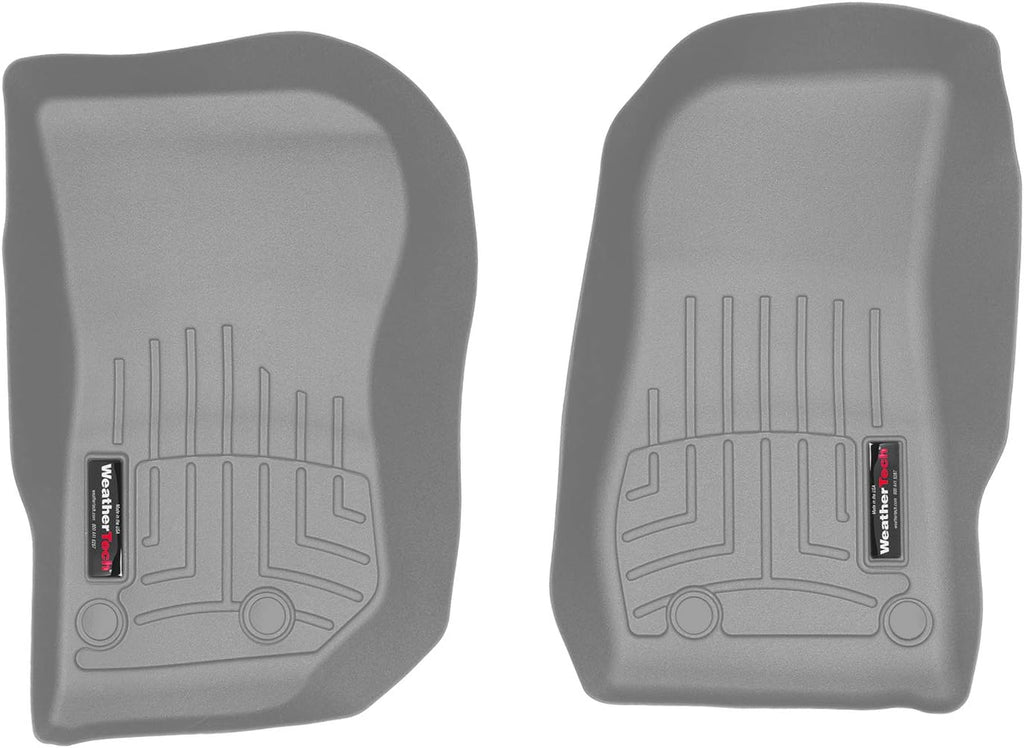 WeatherTech Custom Fit FloorLiners for Jeep Wrangler JK Unlimited 4-Door, Wrangler JK 2-Door, Wrangler 2-Door - 1st Row (465731), Grey