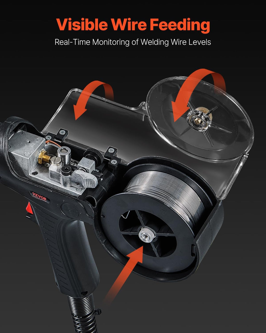 VEVOR 200Amp Spool Gun with 20FT Cable, Compatible with Hobart lronMan 240 Mig Welders, Suitable for 0.030' and 0.035' Flux Core/Solid/Aluminum Welding Wires