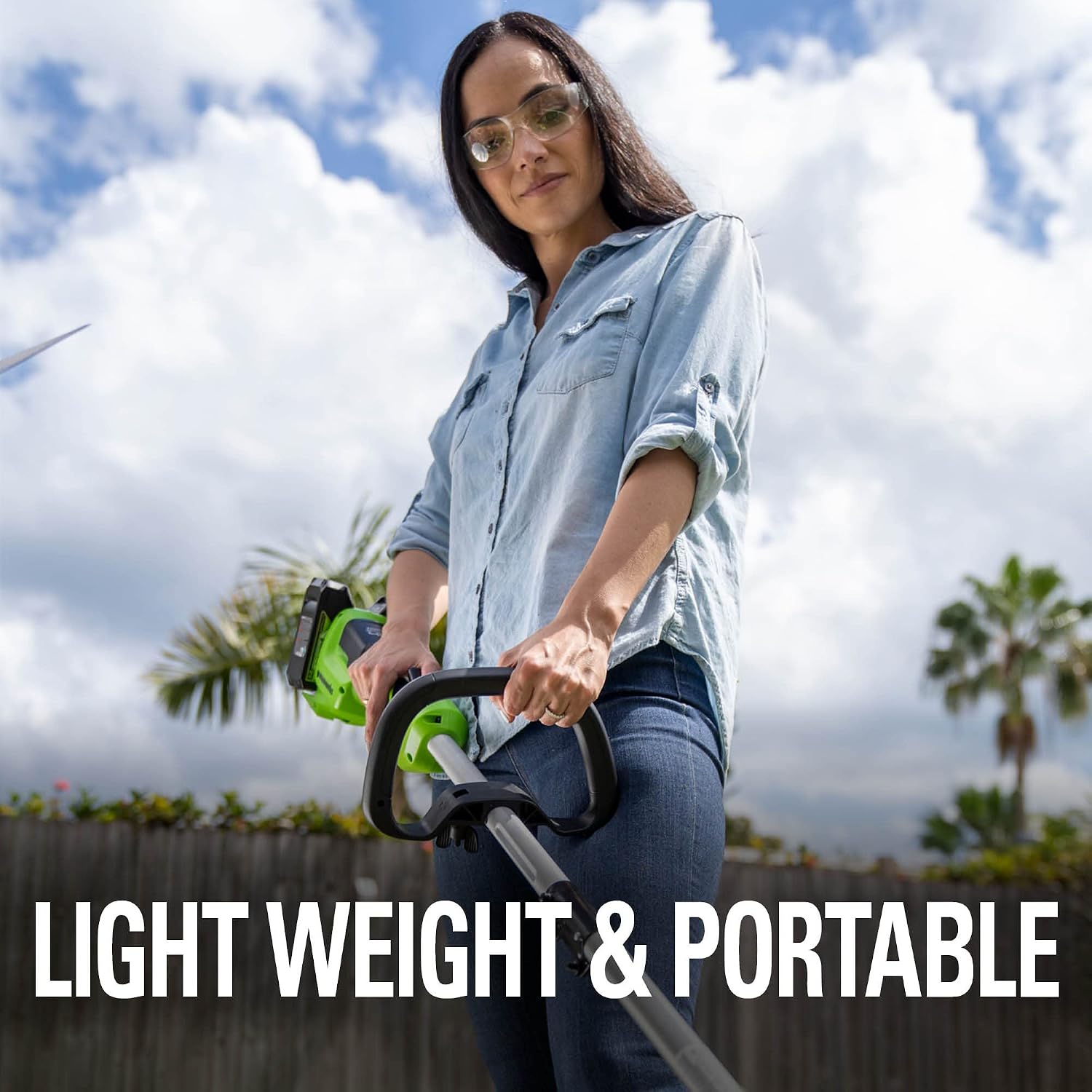 Greenworks 48V (24V x 2) 8-Inch Brushless Edger, (2) 4Ah Batteries and 4A Dual Port Charger Included, ED48L4410