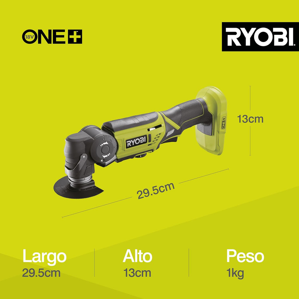 Ryobi ONE+ R18MT-0 18V Cordless Multi Tool (Zero Tool), Hyper Green