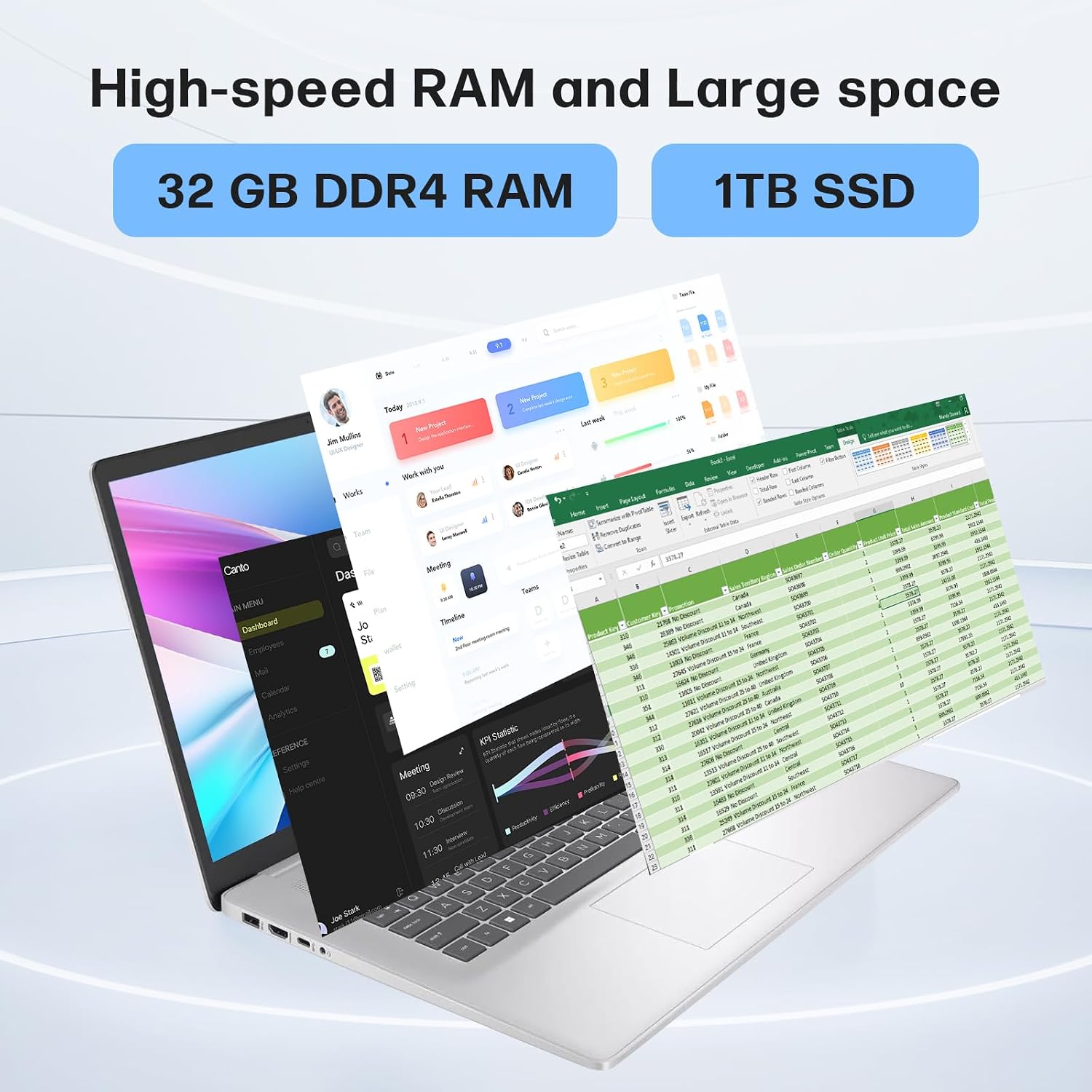 HP 17 Inch Laptop Computer for Business & Students, 17.3' HD+ Display, Intel 10-Core i5-1334U Up to 4.6 GHz, 32 GB RAM, 1 TB SSD, Fingerprint Reader, Backlit Keyboard, Wi-Fi 6, Webcam, Windows 11 Pro