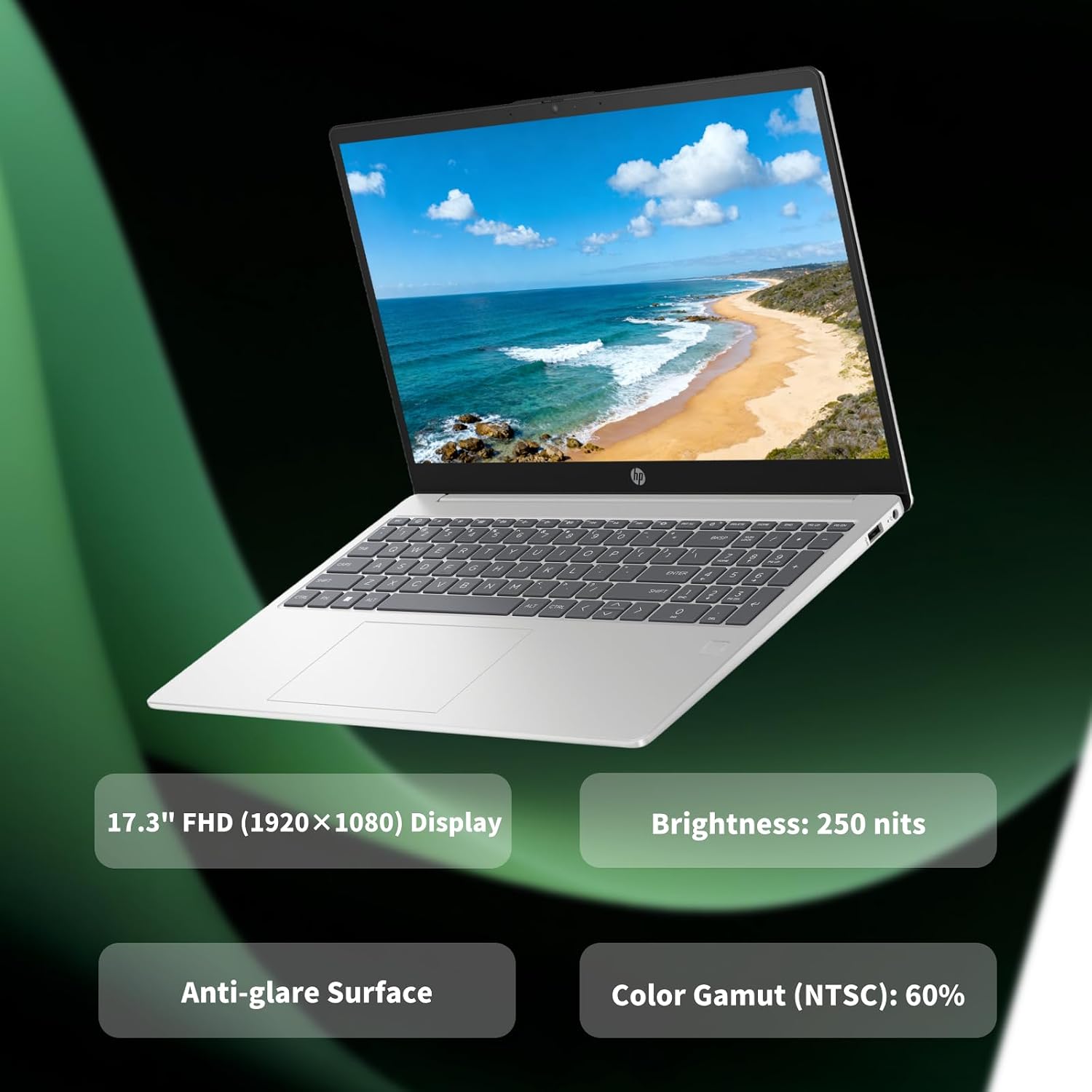 HP 17 Business Laptop Computer - 17.3' FHD Display, Intel 10-Core i5-1334U CPU, Intel Graphics, Wi-Fi 6, Backlit Keyboard, Fingerprint, Windows 11 Pro PC for Study & Work（64GB RAM | 2 TB SSD）