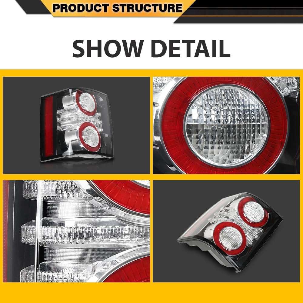 CNNELL LED Tail Light Assembly Rear Lights Compatible with Range Rover 2012 Driver Side RO2800106, LR028516 Rear Brake Lamp