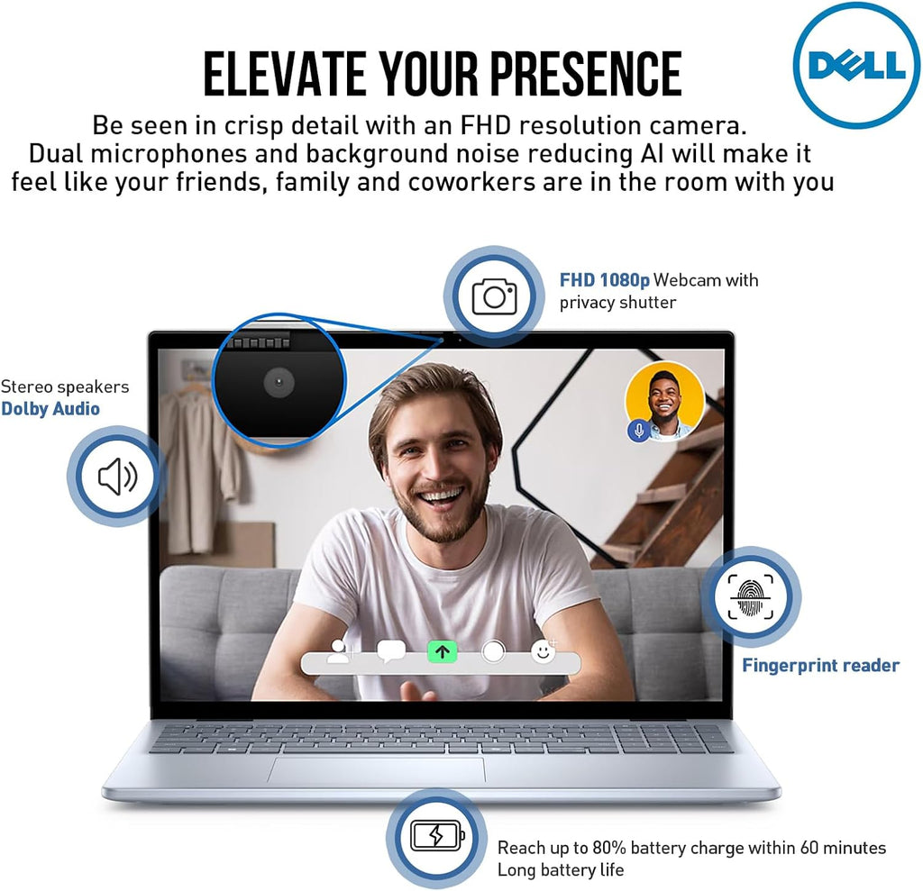Dell Inspiron 16 Touchscreen Laptop Computer, Intel Core 7 (> i7-1355U), 32GB DDR5 1TB SSD, 16' FHD+ Touch Screen, Windows 11 Pro, Backlit Keyboard, Wi-Fi 6E