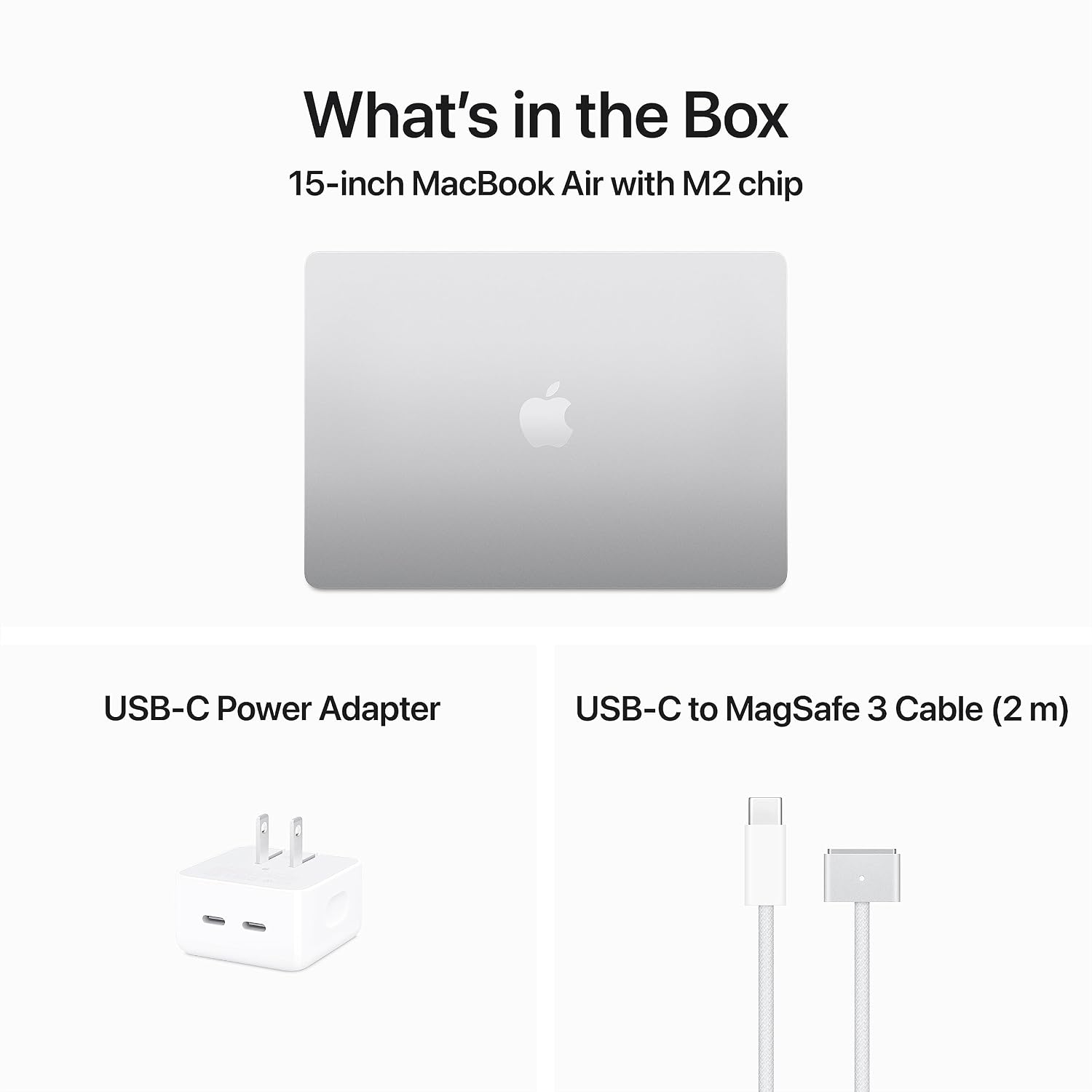 Apple 2023 MacBook Air Laptop with M2 chip: 15.3-inch Liquid Retina Display, 8GB Unified Memory, 512GB SSD Storage, 1080p FaceTime HD Camera, Touch ID. Works with iPhone/iPad; Silver