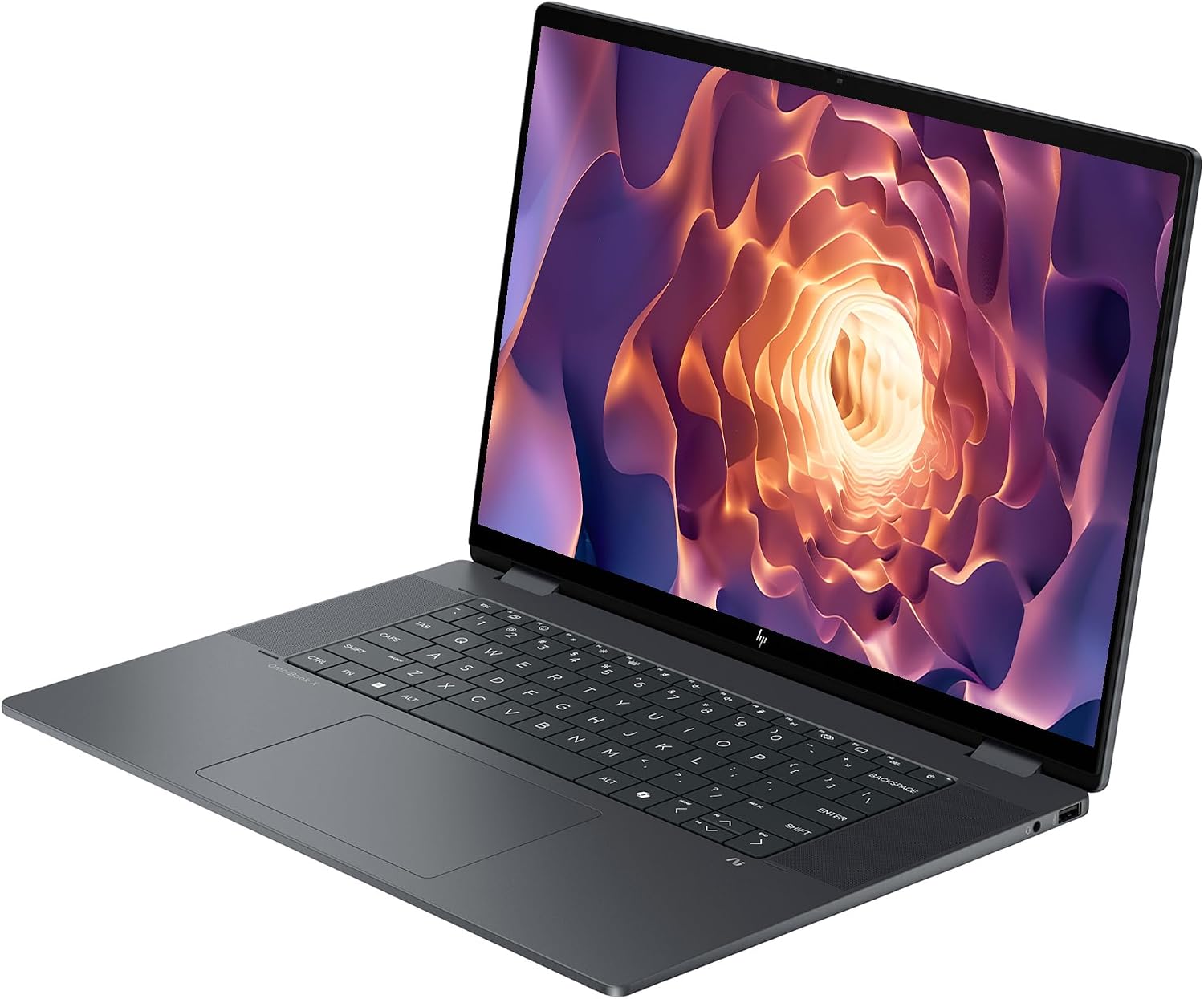 HP OmniBook X Flip Next Gen AI 16 Laptop, Intel Ultra 9-288V, 32 GB LPDDR5x RAM, 2 TB SSD PCIe, 16' 3K (2880x1800) Touchscreen, Intel Arc 140V, Backlit Keyboard, W11 Home, Eclipse Gray+Traix Mousepad