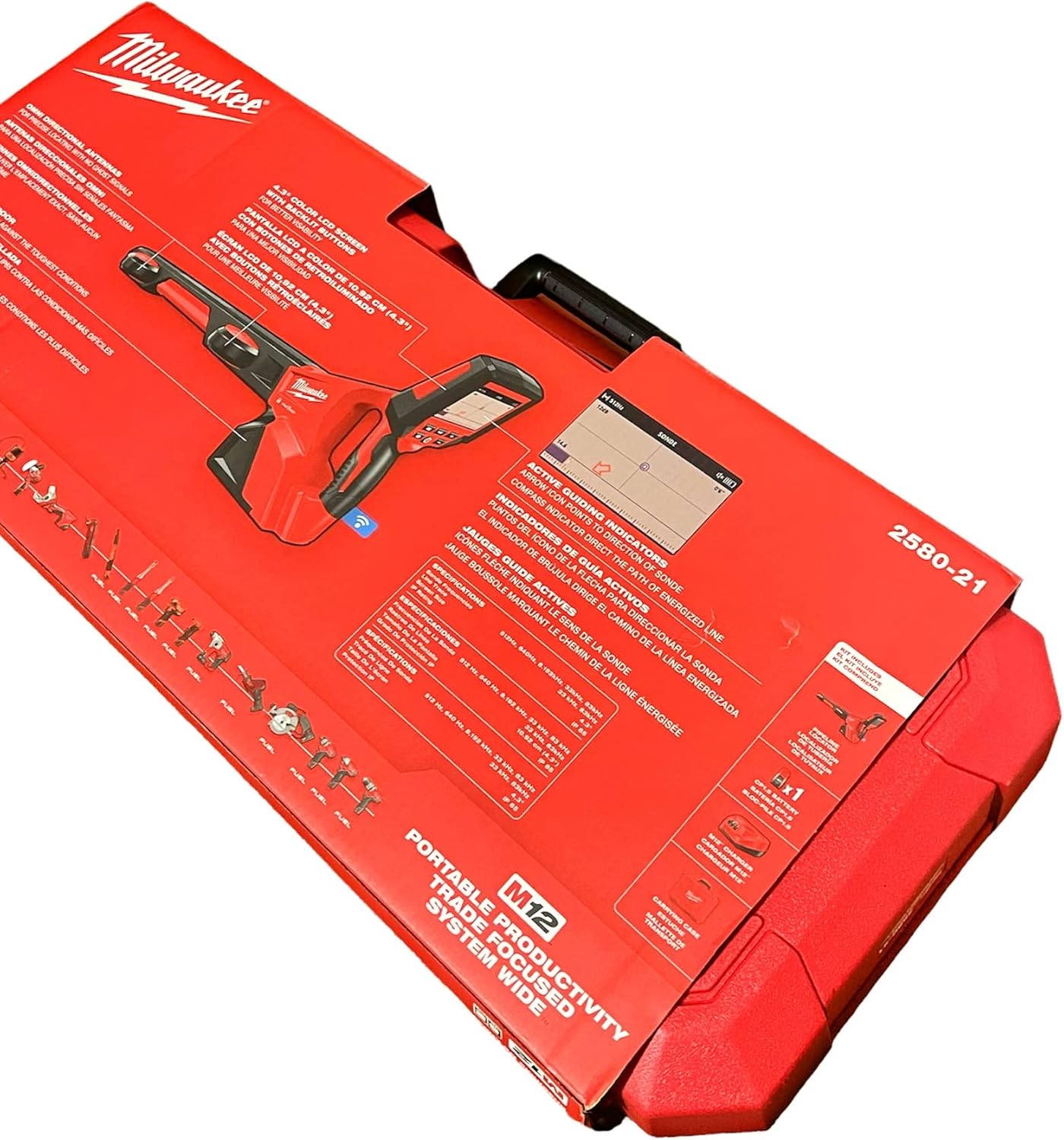 Milwaukee M12 ONE-KEY 12-Volt Lithium-Ion Wireless Hand-Held Pipeline Locator Kit with Battery and Charger - NEW!! (2580-21)