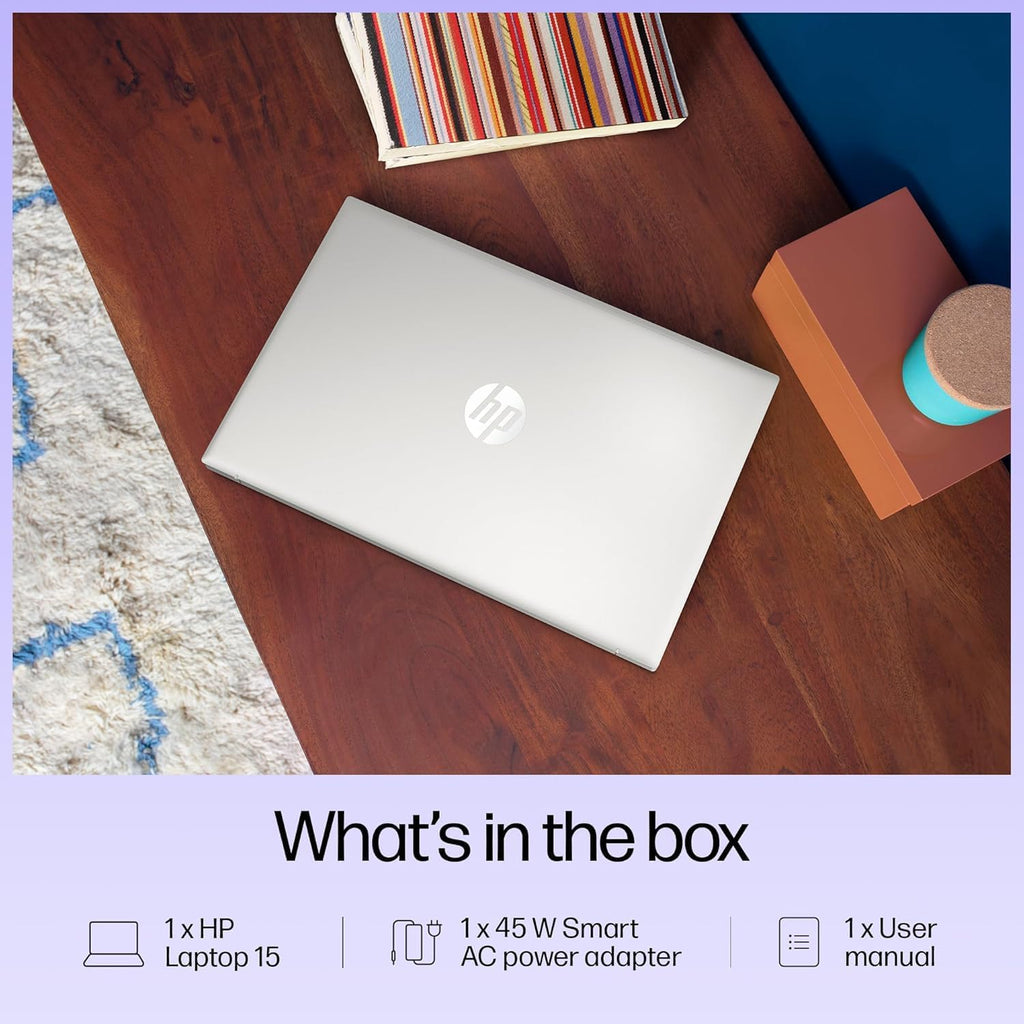 HP Pavilion 15' 2026 AI-Ready Laptop, Intel 4-Core N100, 16GB RAM, 512GB SSD, FHD Display, Numeric Keypad, Long Battery, Lightweight, Microsoft Office 365, Platinum White, Windows 11 Home, Type C RJ45