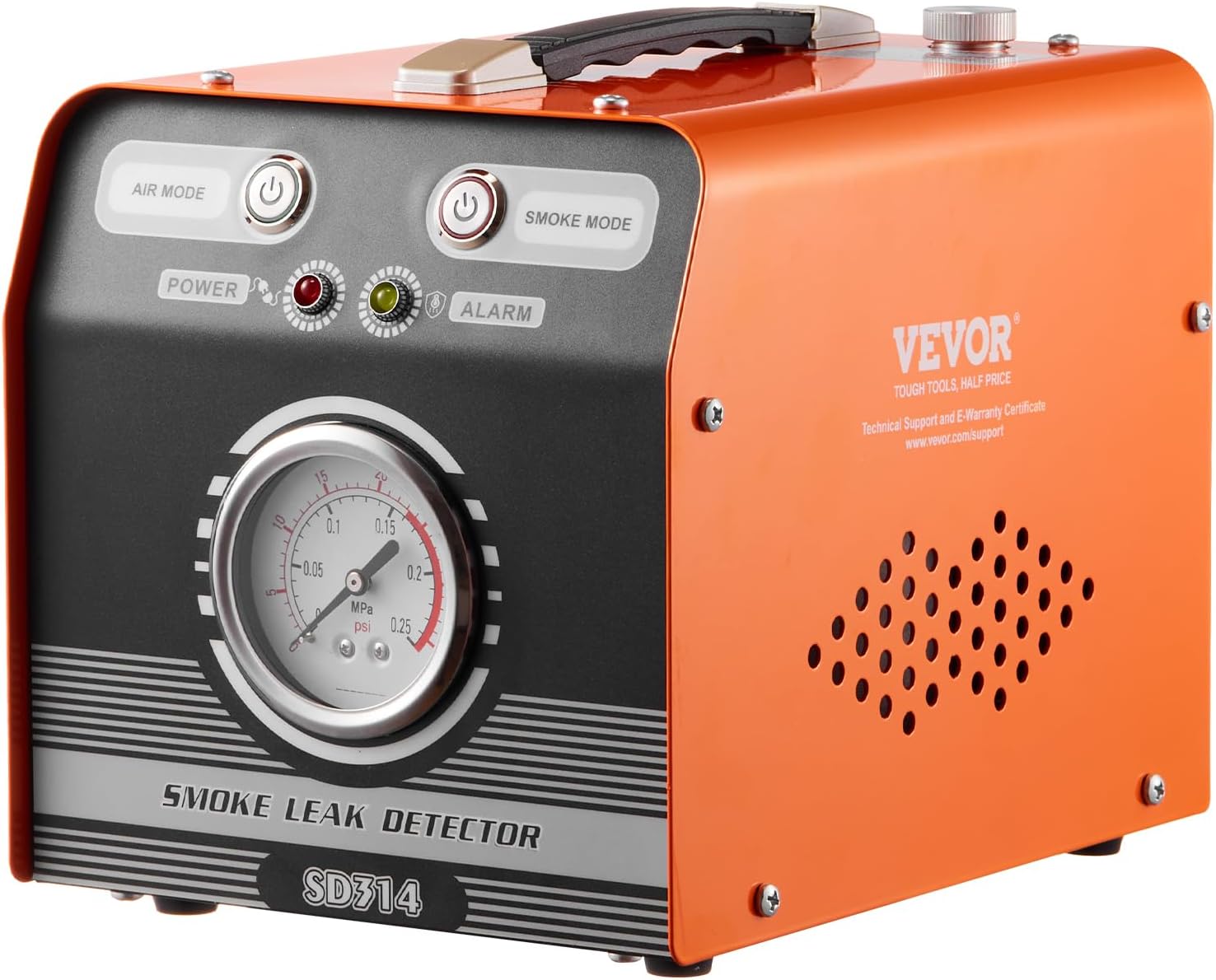 VEVOR Automotive Smoke Machine Leak Detector, EVAP Smoke Machine Leak Tester with Built-in Air Pump & Pressure Gauge, Dual-Mode Diagnostic Leak Detector for Vacuum, Fuel, Pipeline System Testing
