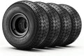 VEVOR Golf Cart Wheels, 8' 18x8.50-8 Black Steel Golf Cart Tires and Wheels Combo (Set of 4) Fit Club Car, EZGO, Yamaha, 4 Ply Rubber 4-Lug Lawn Mower Tires & Rims Assembly, 800 lbs Load, All-Terrain