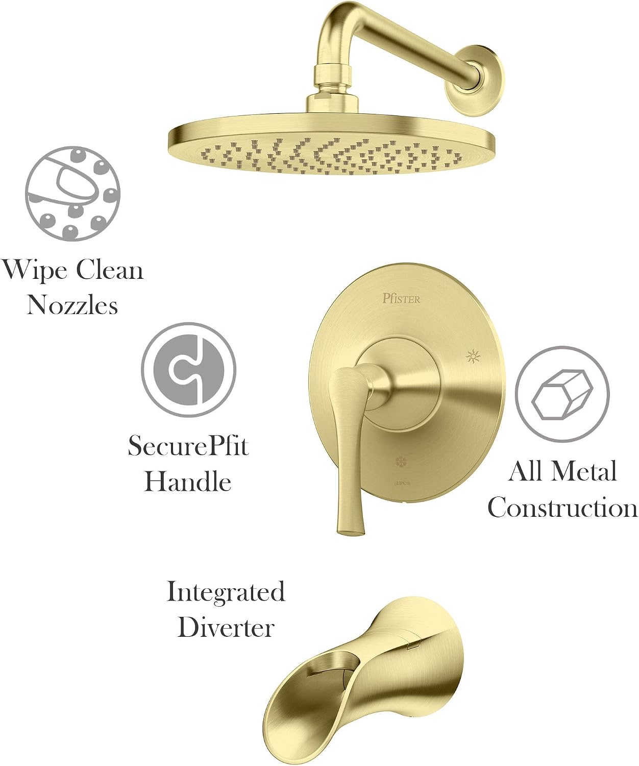 Pfister LG89-7RHK Rhen 1-Handle Shower Only Trim, Brushed Nickel