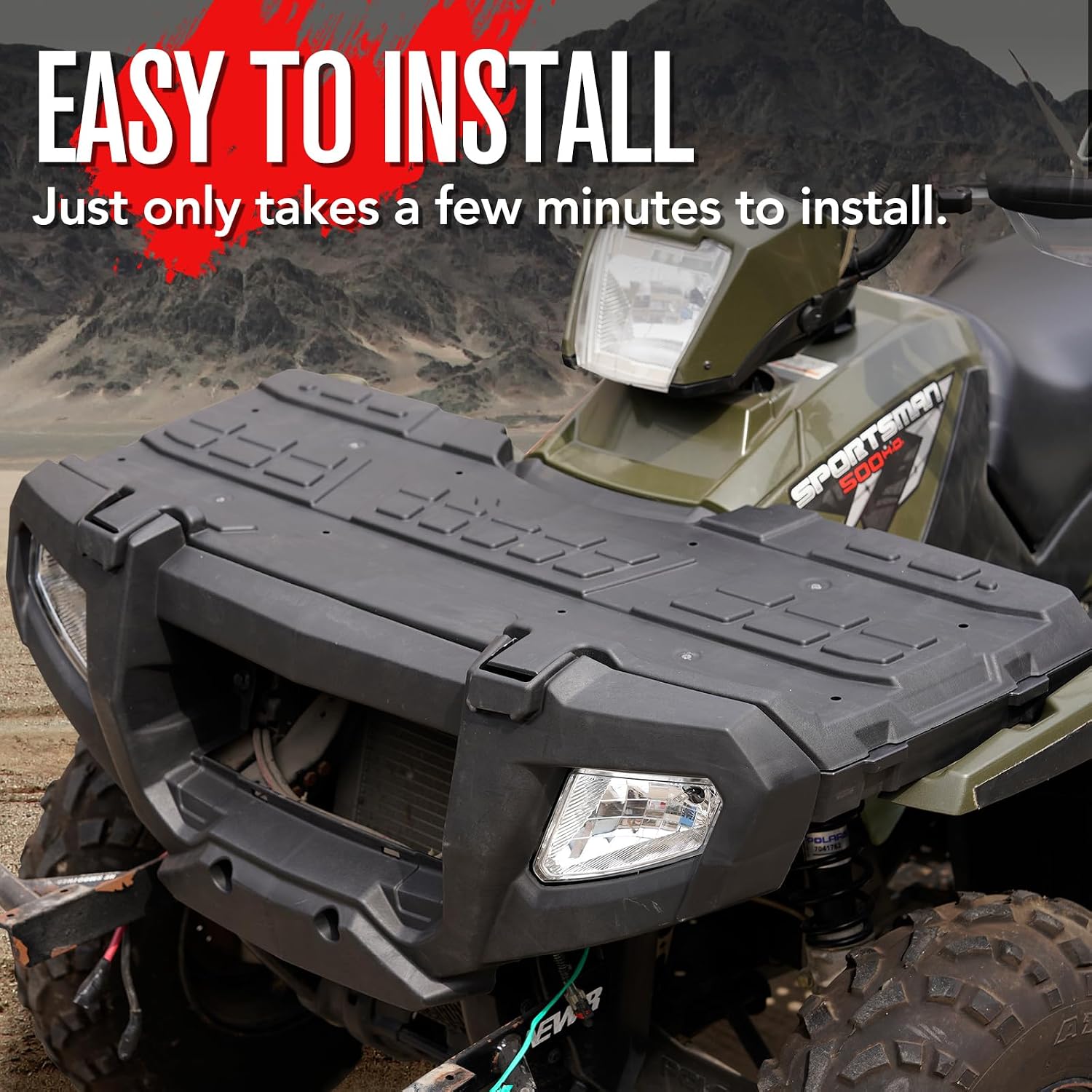 A & UTV PRO Lower Storage Box & Front Service Cover Kit for Polaris Sportsman 400 450 500 600 700 800 2005-2010 Accessories, Replace OEM # 2633162, 2633157, 2633355-070, 2203484, 2PCS