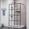 Goodyo 46' X 72' Shower Door Clear Tempered Glass Framed Shower Screen Walk-in Black Finish