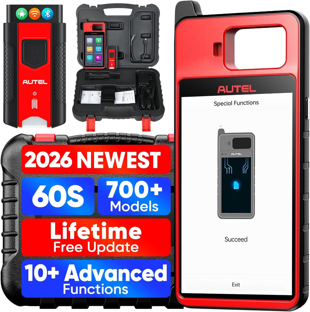 Autel Scanner MaxiIM KM100 (X), 2026 Car Diagnostic Scan Tool, OBD-Learn for 99% Cars, Lifetime Free Update, IM508S IM608 PRO II Lite Model, 2.0 Hardware for Home Mechanics & DIYers (KM Series 100)