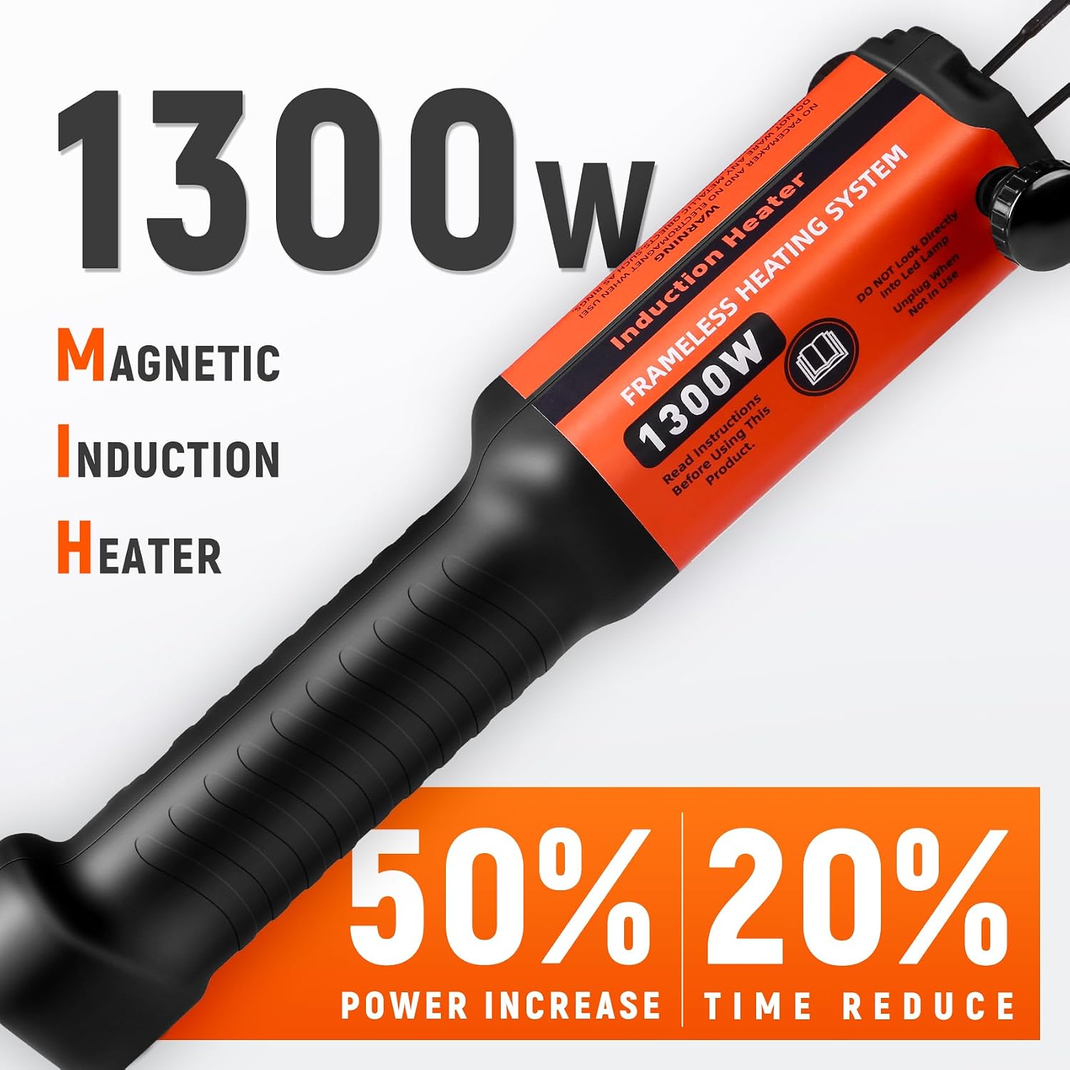 Magnetic Induction Heater 1300W Bolt Removal Kit, 25S Fast Heat Induction Tool with 3 Coils, Nut Buster Tool for Automotive & Mechanical Repair, Induction Bolt Heater with Overheat Protection