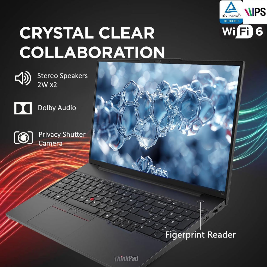 Lenovo Newly Designed 16' Thinkpad Touchscreen Laptop(2025/2026 Edition) with Microsoft Office, Intel Core Ultra 5 125U, 64GB RAM, 4TB SSD, Backlit Keyboard, Fingerprint Reader, Windows 11 Pro-WOWPC