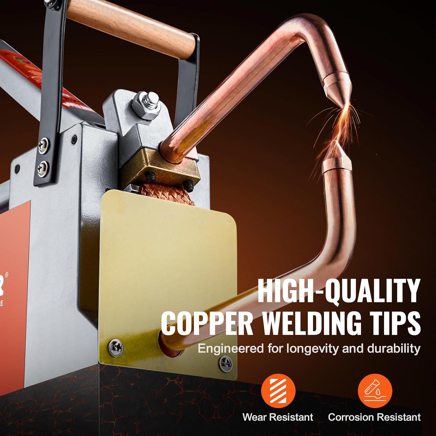 VEVOR Portable Spot Welder, 1/8-inch Spot Welder Machine with 1.5KVA Input Capacity, Handheld Welding Tip Gun, Metal Sheet Spot Welding Machine
