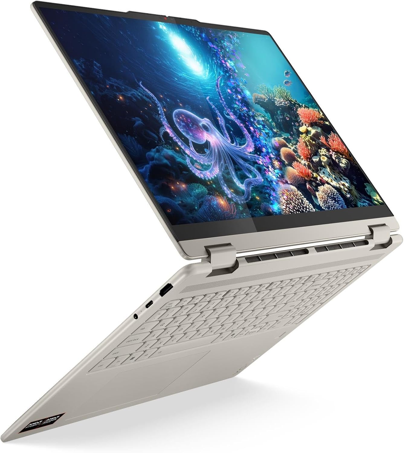 Lenovo Yoga 7 2-in-1 16' WUXGA (1920x1200) IPS Touchscreen Laptop 2025 New | AMD Ryzen AI 5 340 6-Core | AMD Radeon 840M Graphics | Backlit Keyboard | FP | Wi-Fi 7 | 16GB LPDDR5 2TB SSD | Win11 Home