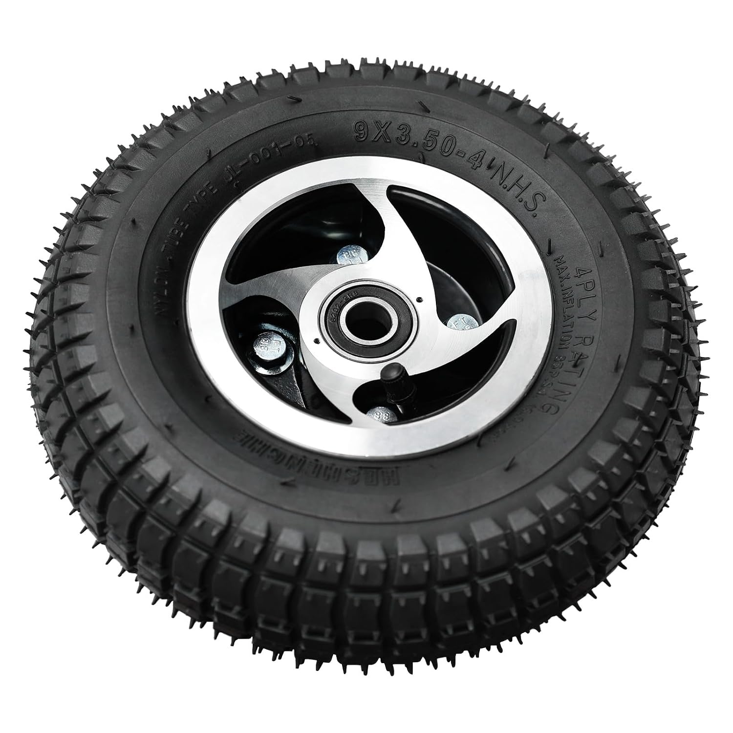 24V 350W Electric Motor Transaxle Differential, 11A 3000r/min for Electric Mobility Scooter Powered Wheelchair Electric Trolley Cart Tricycles, with Pack of 2 Rear 9x3.50-4 Wheel Tire