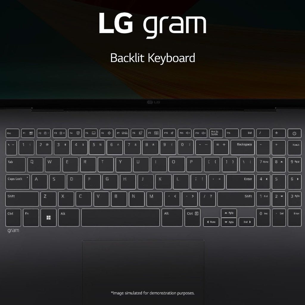 LG Gram 15 Laptop Touchscreen - Intel Core Ultra 7 155H - Windows 11-16GB RAM - 1TB PCIe SSD - Office 365 One Year - Backlit Keyboard - Business - Ultralightweight - 18.5 Hours