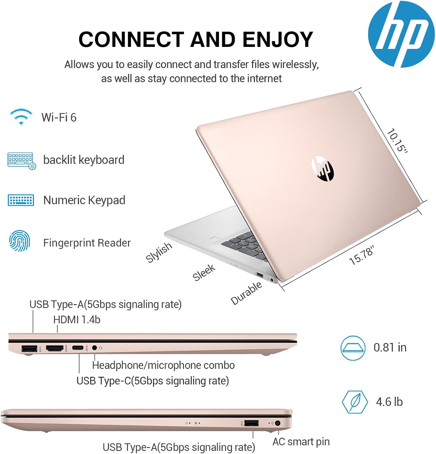 HP 17 Inch Laptop Touchscreen Computer, 17.3 HD+ Touch Screen Business Laptop, 13th Gen Intel Core i7, Windows 11 Pro, Backlit Keyboard Number Pad, 64GB RAM 2TB SSD