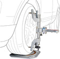 DIY Front End Wheel Alignment Kit - Includes Set of Turn Plates, Camber Caster KPI Guage, and Alignment Wheel Clamp - At Home Car Alignment Tool Kit