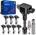 KAX Set of 8 Ignition Coil Pack & Iridium Spark Plugs w/Magnetic Socket for Nissan TITAN 2008-2015, Armada 2007-2015, INF QX56 2007-2010, NV3500/NV2500 2012-2015 5.6L, Pathfinder 2008-2012 5.6L UF551