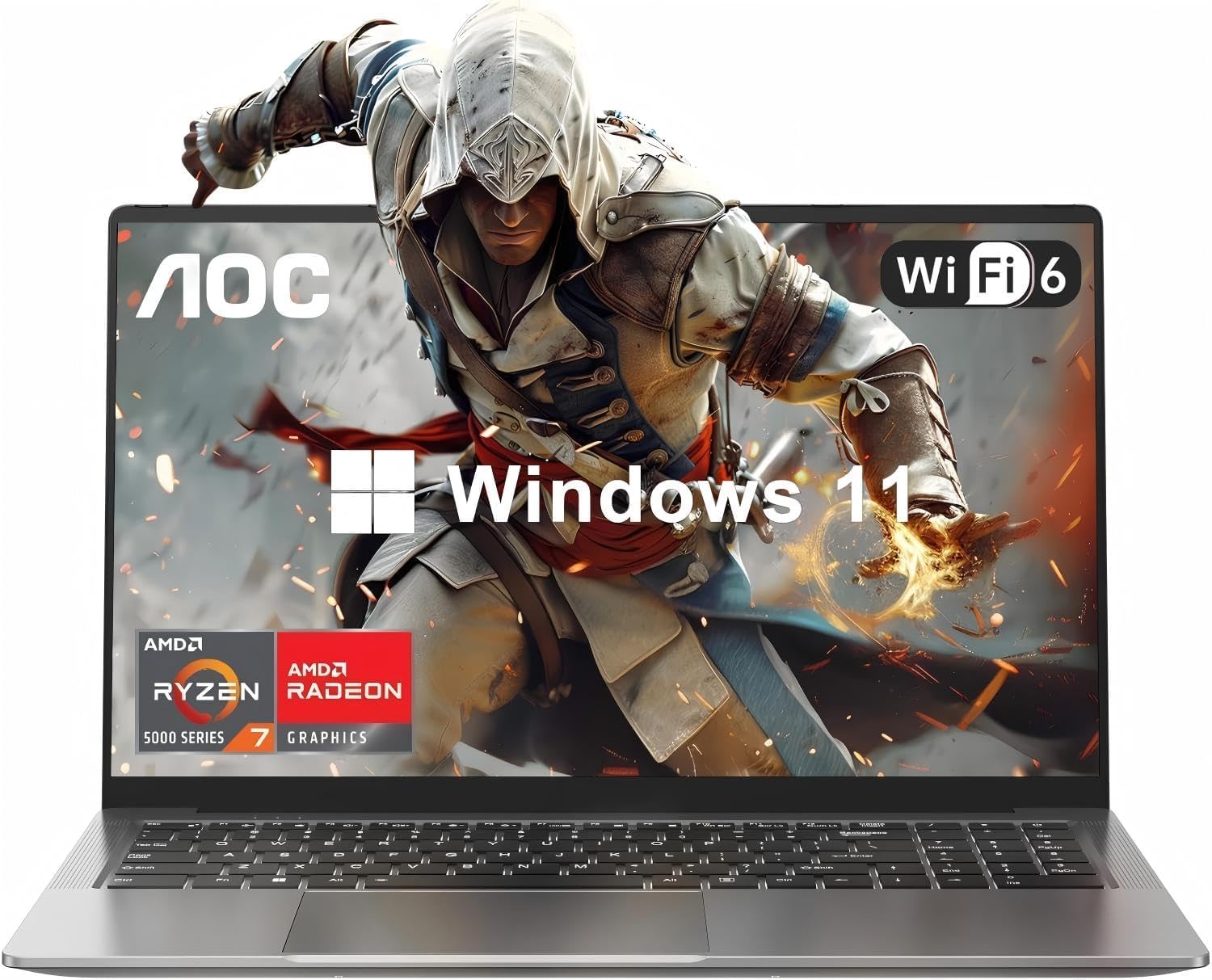 2026 Gaming Laptop with AMD Ryzen 7 Processor(8C/16T), 16' FHD Display Laptop Computer with Backlit Keyboard, 16GB RAM 512GB NVMe SSD, WiFi-6, HDMI, USB3.2, Type-C, 53Wh Battery