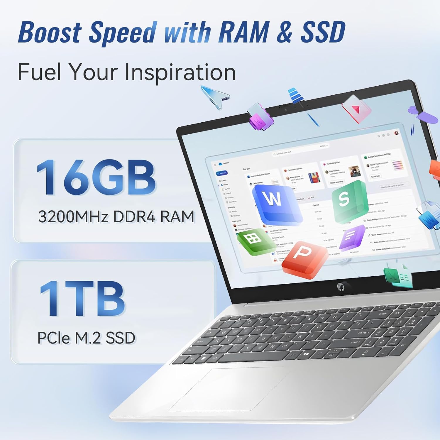 HP 15.6' Touchscreen Laptop for Business & Student 2025, Intel Core i3-1315U (Beat i5-1135G7), Copilot AI, Wi-Fi 6, Bluetooth 5.3, Win 11 Pro with Branded Laptop KB Kit(16GB Ram &1TB SSD)