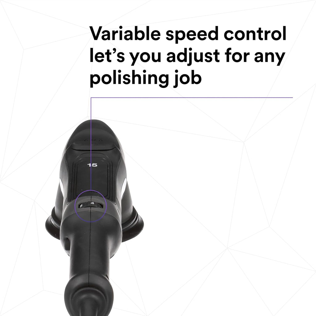 3M Perfect-It Random Orbital Polisher, 34100, 15mm, 120V/60Hz, Variable Speed Control for Automotive Refinishing, Refining, Polishing