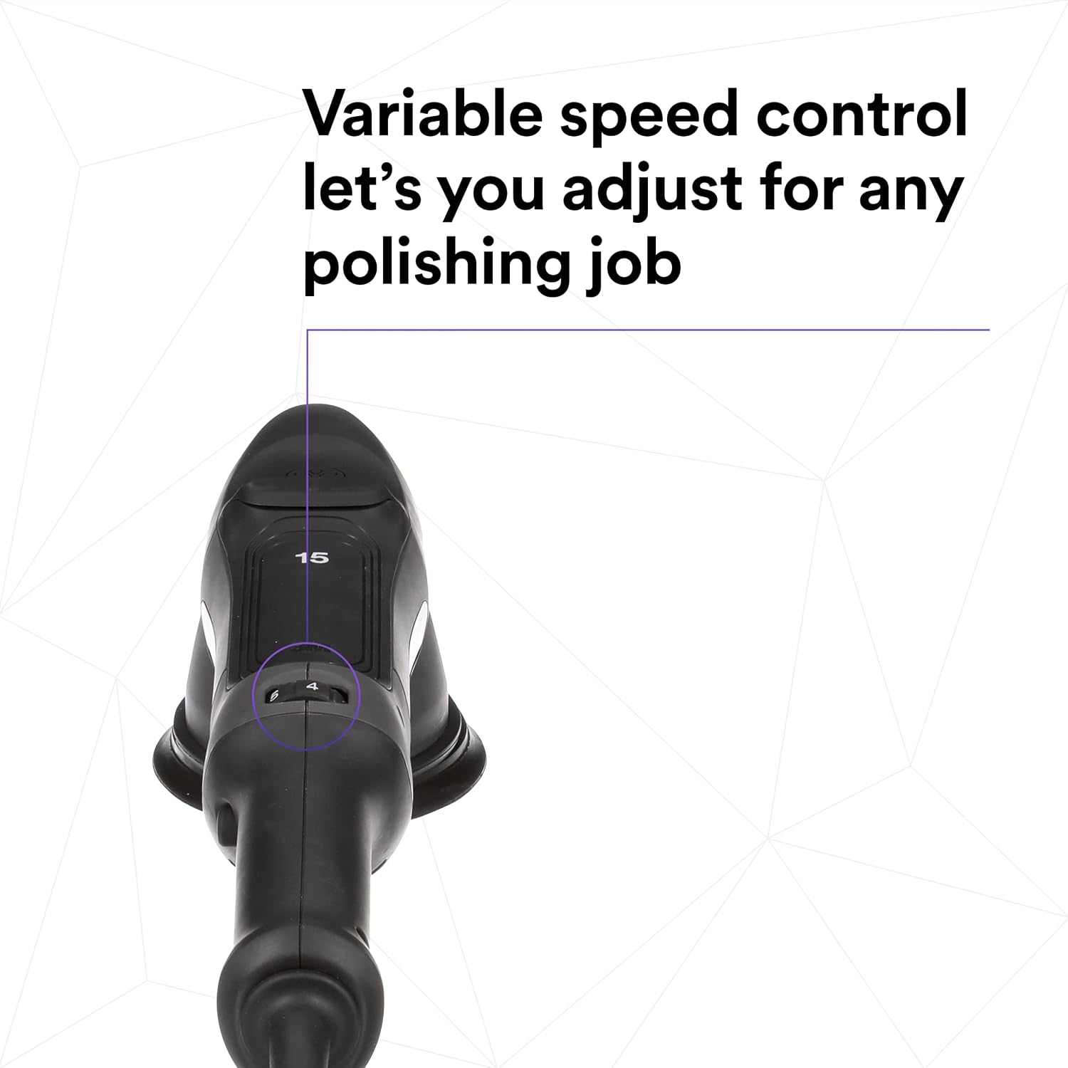 3M Perfect-It Random Orbital Polisher, 34100, 15mm, 120V/60Hz, Variable Speed Control for Automotive Refinishing, Refining, Polishing