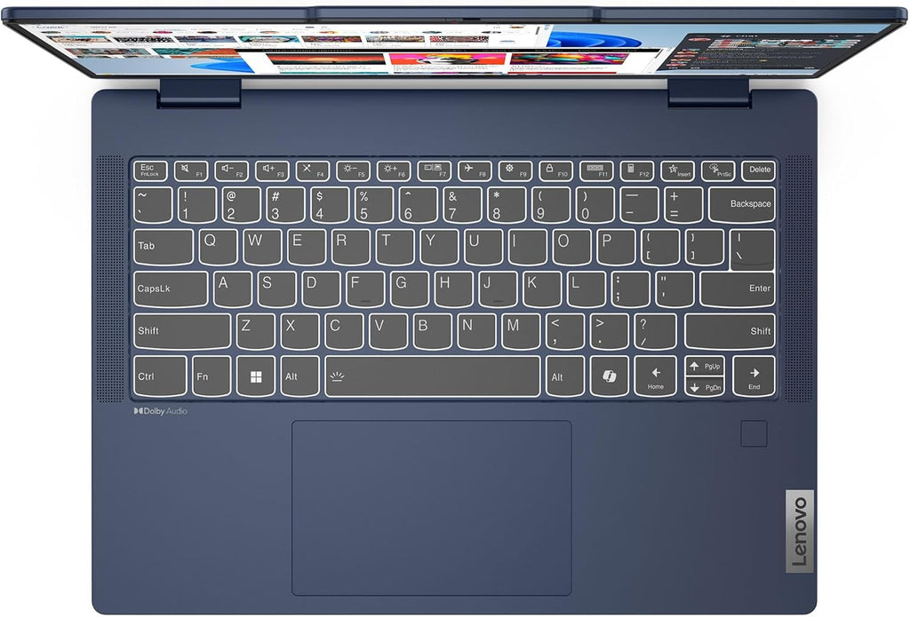 Lenovo IdeaPad 5 2-in-1 2025 Laptop, 8-Core AMD Ryzen 7 8845HS, 14' WUXGA IPS Touchscreen Display, AMD Radeon 780M Graphics, 16GB LPDDR5 2TB SSD, Backlit Keyboard, Fingerprint, Wi-Fi 6, Win11 Home