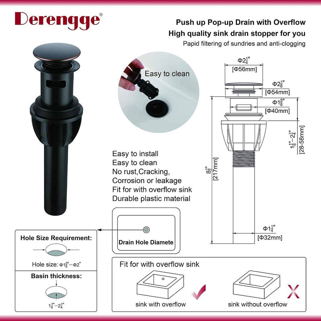 Two Handle Bathroom Faucet Oil Rubbed Bronze Bathroom Lavatory Sink Faucet 3 Hole with Pop up Drain Assembly, Classic 4 Inch Centerset with 360° Swivel Spout,2 Pack,F-0048-ORB