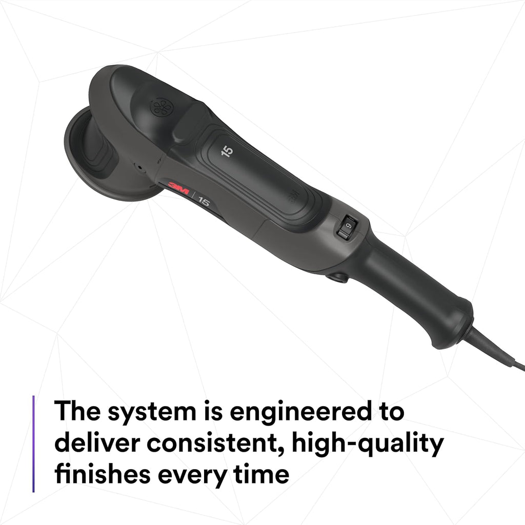 3M Perfect-It Random Orbital Polisher, 34100, 15mm, 120V/60Hz, Variable Speed Control for Automotive Refinishing, Refining, Polishing