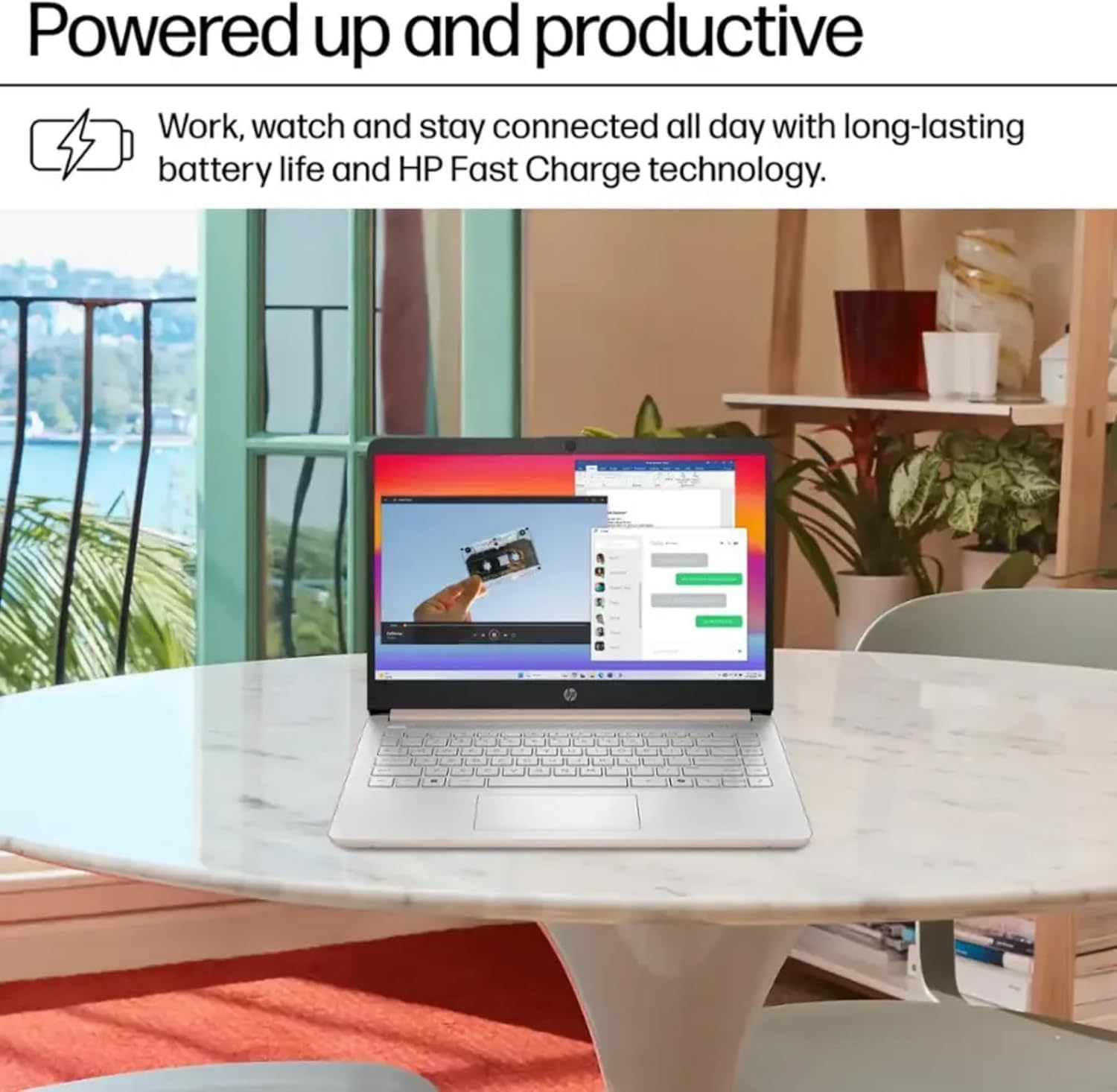 HP Ultrabook 14 Laptop with Free Microsoft 365 • 16GB RAM • Intel 4-Core CPU • 1.1TB Storage (64GB OnBoard w/ 64GB External + 1TB OneDrive) • Windows 11 w/o Earphones (Rose Gold)