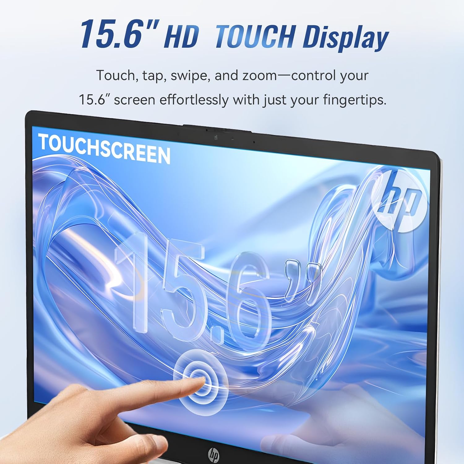 HP 15.6' Touchscreen Laptop for Business & Student 2025, Intel Core i3-1315U (Beat i5-1135G7), Copilot AI, Wi-Fi 6, Bluetooth 5.3, Win 11 Pro with Branded Laptop KB Kit(32GB Ram &1TB SSD)