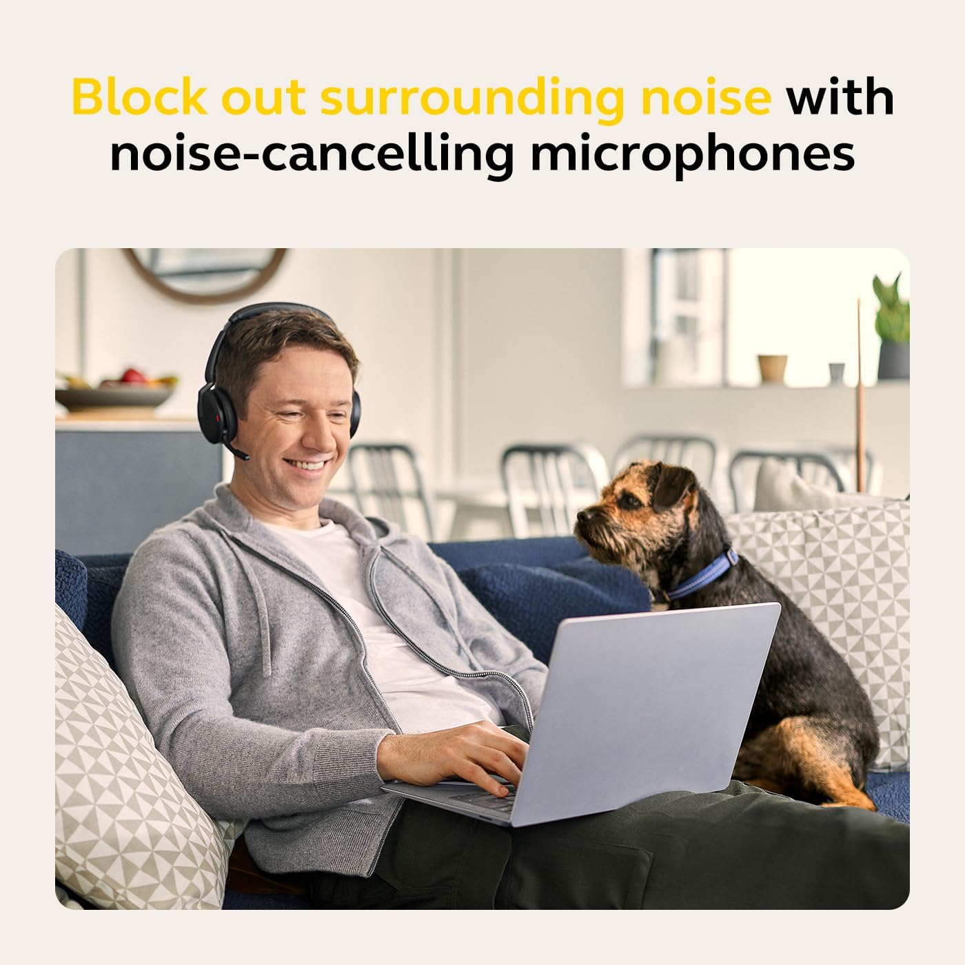 Jabra Evolve2 65 Flex Wireless Stereo Headset - Bluetooth, Noise-Cancelling ClearVoice Technology & Hybrid ANC - Certified for Microsoft Teams - Black (Renewed)