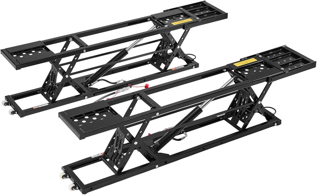 VEVOR Portable Car Lift, 5000 lbs Capacity, Heavy Duty Quick Lift with 25.6' Max Height, Pneumatic Pump, Wheels, 4 Rubber Pads & 4 Lifting Columns for Cars, Compact SUVs, Mini Trucks, Garage or Shop